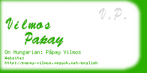 vilmos papay business card