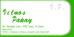 vilmos papay business card